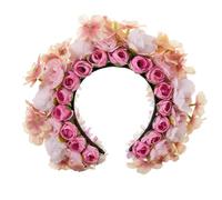 Versátil aro de pelo étnico floral para el pelo, artesanía, decoración para el cabello para entusiastas de la cultura tradicional