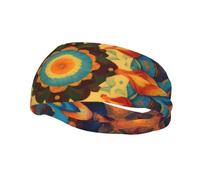 Versátil banda deportiva para el sudor YYHWHJDE Caleidoscopio con estampado de mandala, diadema elástica y absorbente de humedad para yoga, fitness
