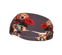 Versátil banda deportiva para el sudor YYHWHJDE con estampados de perro tipo caballero, elástica y absorbe la humedad para yoga, fitness