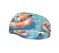 Versátil banda deportiva para el sudor YYHWHJDE Refrescante estampado de zorro - Diadema elástica y absorbente de humedad para yoga, fitness