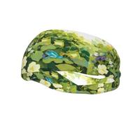 Versátil banda deportiva YYHWHJDE Little Frog in the Flowers and Plants Prints - Diadema elástica y absorbe la humedad para yoga, fitness