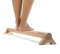 Versátil barra de equilibrio de madera de haya de 40 pulgadas para uso doméstico: mejora el equilibrio, la fuerza del pie del tobillo, la flexibilidad para todas las edades, fines de terapia física