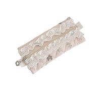 Versátil bolsa de almacenamiento de lápices mejorada de encaje, resistente al desgaste, compartimentación brillante para un arreglo ordenado en el lugar de trabajo, elegante planificador de escritorio