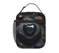 Versátil bolsa de almuerzo aislada de gran capacidad, con piedra misteriosa, elegante y duradera, adecuada para el trabajo, viajes y escuela