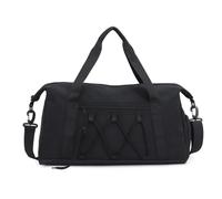 Versátil bolsa de deporte con compartimento para zapatos, resistente al agua, bolsa de deporte informal para hombres y mujeres, Black