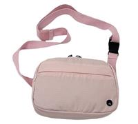 Versátil bolso de hombro de nailon para actividades casuales al aire libre, unisex, bolso cruzado y riñonera, Pink