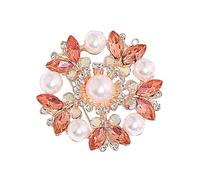 Versátil broche de perlas y cristal, broche de bufanda convertible inspirado en Corea, joyería para atuendo formal casual, estilo coreano, broche de diamantes de imitación, talla única, como se