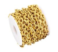 Versátil cadena Rolo de acero inoxidable a granel, componentes para hacer joyas para hombres y mujeres, suministros de creación de collares