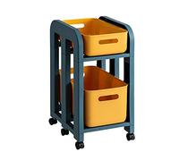 Versátil carrito de almacenamiento rodante de 3 niveles con ruedas, perfecto para baño, cocina y manualidades, diseño compacto de 41 cm para una fácil movilidad y almacenamiento de cantos espaciales