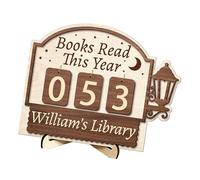 Versátil contador de lectura de madera, adecuado para uso en bibliotecas domésticas, fomentando buenas rutinas de lectura, seguimiento manual diario