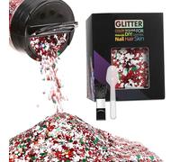 Versátil copo de nieve de 50 g, lentejuelas líquidas, hermoso copo de nieve de 50 g, arena fluida para obras de arte profesionales, adhesivo fácil de fluir