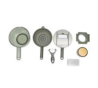 Versátil Cortador de Verduras Máquina para Cortar Patatas Rallador de Cocina Trituradora para Queso Verduras Patatas Nueces Hecho de PP Acero Inoxidable Juego de 10 Piezas con (Verde)