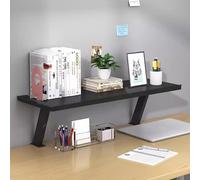 Versátil extensor de estante ClampOn, organizador resistente para juegos y accesorios de oficina, monitor y soporte elevador para impresora portátil, color negro, tamaño: 60 cm