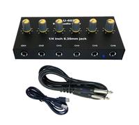 Versátil interfaces de 6,5 mm, mezclador de sonido, expansor de sonido para instrumentos musicales y micrófonos con volúmenes ajustables