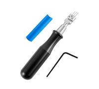 Versátil juego de afinación de piano con aguja de tres ángulos, mango cómodo para operaciones rápidas y fiabilidad. Juego de herramientas de voz de piano