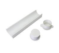 Versátil juego de moldes para tartas de 2 pulgadas con plástico versátil en pulgadas, adecuado para el hogar, optimizando el proceso de decoración, presiona hacia abajo con el empujador (blanco)