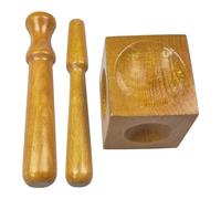 Versátil kit de bloques de madera para dominar, perforadores de madera, herramientas imprescindibles para los amantes de las manualidades y entusiastas, kit de estampado de metal