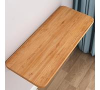 Versátil mesa de comedor plegable de madera para montar en la pared, 100 x 50 cm, escritorio flotante para laptop, mesa de pared que ahorra espacio (roble dorado, 80 x 40 cm)