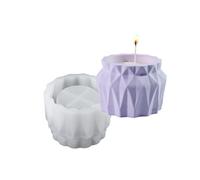 Versátil molde de silicona para facetas de diamantes, molde resistente para jarrones, soportes para bolígrafos, tarros y tazas, superficies lisas