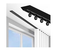 Versátil riel de cortina de techo para ventanas de bahía y baño, sistema de riel divisor de habitación EasyInstall funcionamiento suave, perfecto para decoración del hogar y gestión del espacio