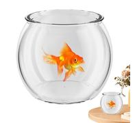 Versátil Small Fish Tank, Clear Tabletop Beta Acuario, compacto acuario Animal Container, Easy to Clean and Decorative Bowl for Ornamental Fish, Tabletop or Desktop Display, Pet