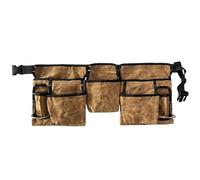 Versátil soporte de herramientas de lona con 19 bolsillos, cinturón ajustable para artesanos para carpintería y trabajos eléctricos