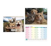 Versatile Calendar Solution: The Cat Wall Calendar 2026 integrates decorative appeal and practical white space through a thoughtful design; its creative layout and charming illustrations make it a ver