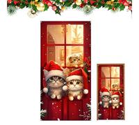 Versatile doorBanner: The Christmas doorbanner is designed to fit most doortypes, making it suitable for multiple scenarios such as living room parties and shop window displays, enhancing festive d