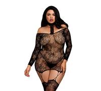 Dreamgirl Vestido con liguero Versátil Dmd OSQ Negro