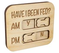 Versatile Pet Feeding - Wooden Magnetic Day Display | Animal Daily Feeding Chart, Pet Fed Sign for Little Medium Big Puppy, Kitten Board, Home Indoor Outdoor Schedule Tool