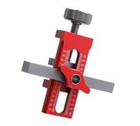 Versatilidad de aleación de aluminio para instalación de puerta, posicionador de hardware para fácil configuración de herrajes de gabinete, reducción de errores, plantilla de gabinete de aleación de