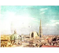 verschiedene Künstler - Wiener Orchestervereinigung / An der schönen blauen Donau / Österreichische Audiomaster ohne # / Österreichische Pressung / Schallfolie auf Bildpostkarte / Walzer von Johann Strauß / Wien mit St. Stephan /
