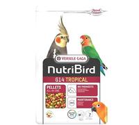 Versele-Laga NutriBird G14 Tropical | 1 kg | Alimento de Mantenimiento para cotorras Grandes | para apoyar el Bienestar y la digestión | Pellets extruidos | Recomendado por Veterinarios