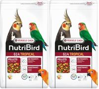 VERSELE-LAGA - NutriBird G14 Tropical - Granulado extrusionado - Alimento de Mantenimiento para periquitos Grandes - Multicolor - 3kg (Paquete de 2)
