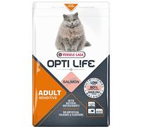 Versele-Laga - OPTI Life alimento para Gatos sensibles - Alimento para Gatos Adultos sin Cereales - Salmón - 2,5kg