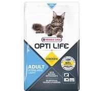 VERSELE LAGA - Pienso para Gatos Opti Life Adult Sterilised/Light - Sin Cereales - Pollo - 2,5kg