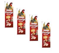 Versele-Laga Prestige Sticks Periquitos Grandes con nueces y pasas | Paquete de 4 | 4 x 140 g | Snack para periquitos Grandes | Sin azúcar añadido y conservantes sintéticos