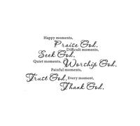 Versículo bíblico Cada momento Gracias a Dios Cita de pared Pegatina Gracias Alabanza Busca Adoración