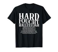 Versículo bíblico cristiano de Aleluya luchado duro Camiseta