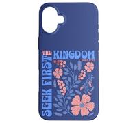 Versículo bíblico cristiano inspirador Seek First The Kingdom Carcasa para iPhone 16 Plus