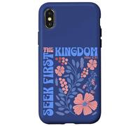 Versículo bíblico cristiano inspirador Seek First The Kingdom Carcasa para iPhone X/XS
