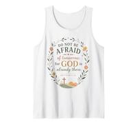 Versículo bíblico de fe Cristiana Mateo Dios Floral Camiseta sin Mangas