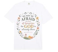 Versículo bíblico de fe Cristiana Mateo Dios Floral Comfort Colors Adult Heavyweight T-Shirt