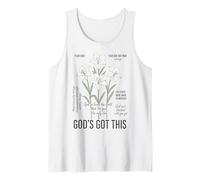 Versículo bíblico de fe Cristiana Mensaje de Dios Flores Camiseta sin Mangas