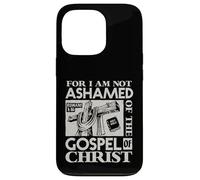 Versículo bíblico del Evangelio Not Ashamed Dios Jesús Regalos cristianos Carcasa para iPhone 13 Pro