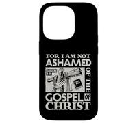 Versículo bíblico del Evangelio Not Ashamed Dios Jesús Regalos cristianos Carcasa para iPhone 14 Pro