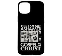 Versículo bíblico del Evangelio Not Ashamed Dios Jesús Regalos cristianos Carcasa para iPhone 15 Plus