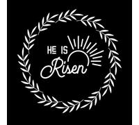 versículo bíblico ha resucitado Calcomanías de letras 67.2x67.2cm Cultura del tatuaje Blanco
