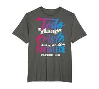 Versículo bíblico religioso que dice, Filipenses 4:13 Camiseta