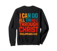 Versículo bíblico: Todo lo Puedo en Cristo Sudadera